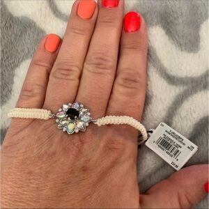 Juicy Couture Macrame & Rhinestone Bracelet NWT